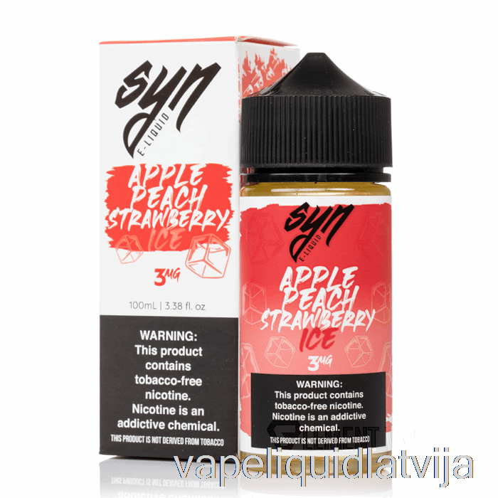 Ledus ābolu Persiku Zemeņu - Sin šķidrumi - 100ml 0mg Vape šķidrums